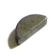 A small, semicircular metal object with a smooth surface, casting a slight shadow, resembling the Imperial Woodruff Key 1/8'' x 1/2'' (DIN 6888), manufactured by Sparex (Part No. S.2905).