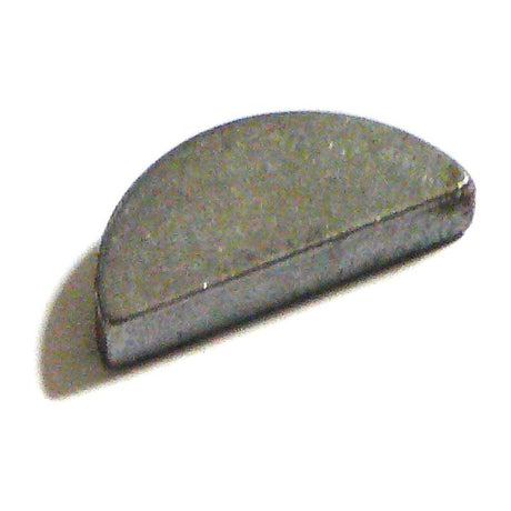 A small, metallic, half-moon shaped key on a white background, the Imperial Woodruff Key 3/32'' x 1/2'' (DIN or Standard No. DIN 6888), featuring Sparex Part No. S.2904, is ideal as a Sparex replacement part.