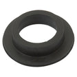 A black rubber grommet with a flanged edge and a central hole, suitable for Massey Ferguson applications, known as the Injector Shield (Sparex Part No. S.73556) from Sparex.