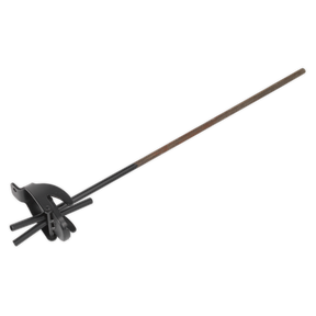 A digital illustration of a medieval halberd with a wooden shaft and a black metallic axe-blade, spike, and hook, demonstrating the same meticulous craftsmanship found in products like the Sealey Jerry Can Adaptor Double Tube - JCA2.