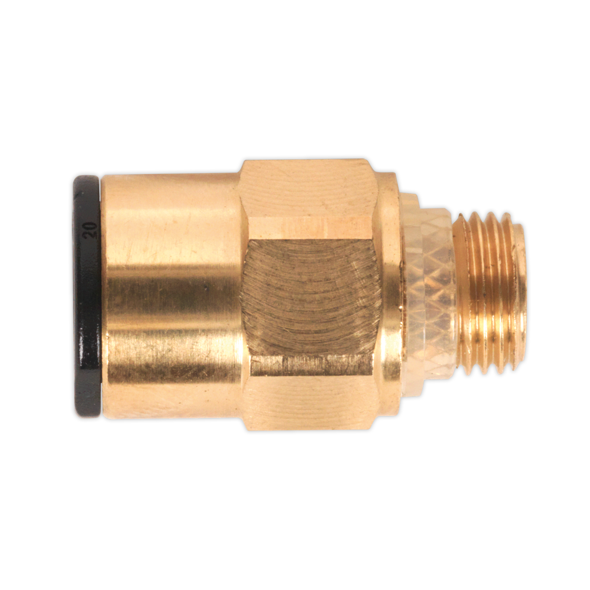 Brass SuperThread Straight Adaptor 8mm x 1/8"BSP Pack of 2 (John Guest Speedfit® - RM010811) - JGBC818 - Farming Parts