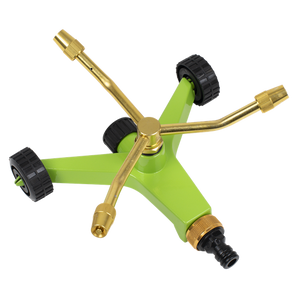 Sealey | 3-Arm Brass Sprinkler with Metal Wheeled Base - JS2032