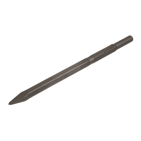 The Sealey Point 375mm - Kango 900 - K1PT is a robust, industrial pointed chisel crafted from metal, featuring a beveled tip and cylindrical handle. It is ideal for construction or demolition tasks and works perfectly with Makita tools.
