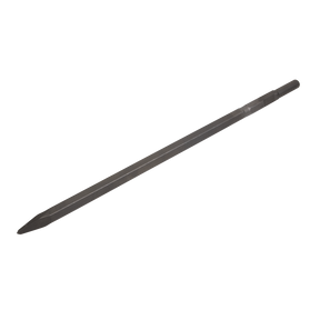 A Sealey Point 600mm - Kango 900 - K3PT is a long, pointed metal chisel with a hexagonal shaft, compatible with brands like Makita.