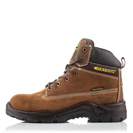 Buckbootz LACERZ Brown Crazy Horse Waterproof Safety Boots S7S