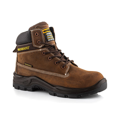 Buckbootz LACERZ Brown Crazy Horse Waterproof Safety Boots S7S