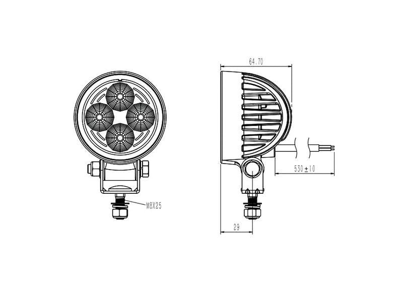 *SPECIAL PRICE* - LED Work Light Class 1 900 Lumens 10-30V Flood Beam - S.29319