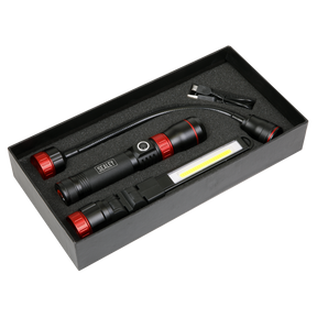 Interchangeable 3-In-1 COB LED Inspection Light Rechargeable - LED0131R - Farming Parts