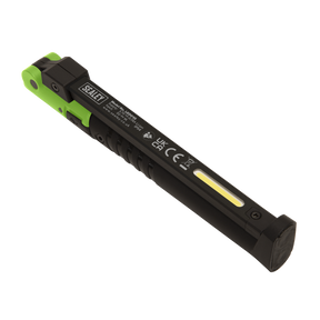 Rechargeable Slim Folding Pocket Light 2 COB & 1 SMD LED - Green - LED01G - Farming Parts