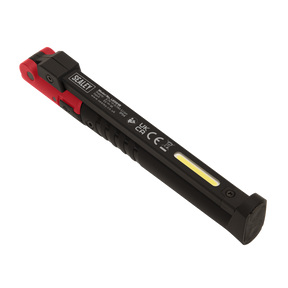 Rechargeable Slim Folding Pocket Light 2 COB & 1 SMD LED - Red - LED01R - Farming Parts