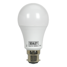 A Sealey branded Bulb 9W/230V SMD LED 6500K with B22 Bayonet Cap, model number LED061, emits a white light of 6500K and is highly energy efficient.