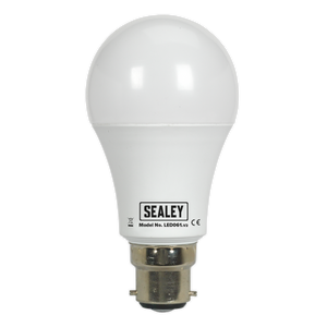 A Sealey branded Bulb 9W/230V SMD LED 6500K with B22 Bayonet Cap, model number LED061, emits a white light of 6500K and is highly energy efficient.