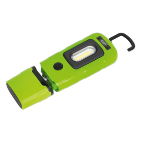 Rechargeable 360° Inspection Light 3W COB & 1W SMD LED Green Lithium-Polymer - LED3601G - Farming Parts