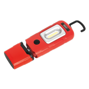 Rechargeable 360° Inspection Light 3W COB & 1W SMD LED Red Lithium-Polymer - LED3601R - Farming Parts