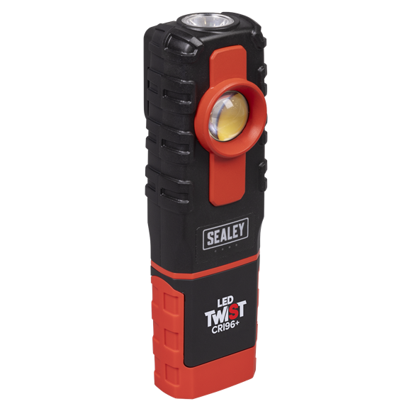 LED Twist Rechargeable Inspection Light 6W COB LED & 1W SMD LED Colour Match CRI 96+ - SE-LED601CM