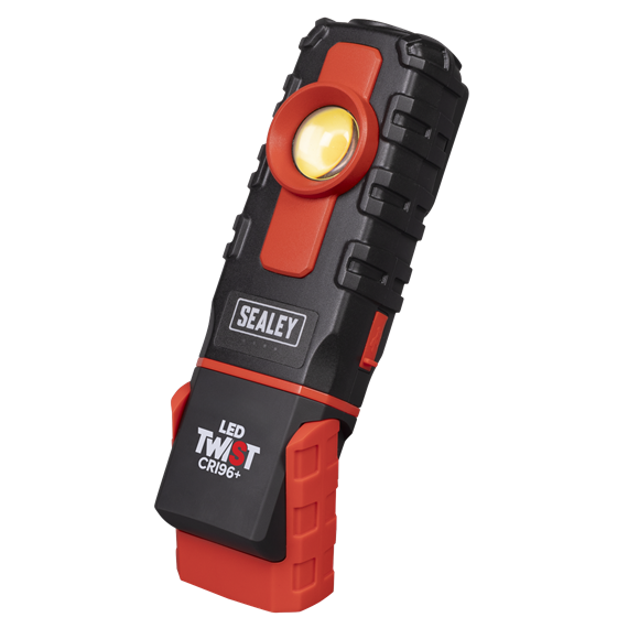 LED Twist Rechargeable Inspection Light 6W COB LED & 1W SMD LED Colour Match CRI 96+ - SE-LED601CM