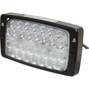 A rectangular LED Roof Work Light by Sparex, featuring a black casing and two rows of LEDs, is displayed against a white background. This CE Approved light (S.119780) meets IP69K standards for durability and performance and boasts 5400 lumens of raw power with an interference class rating of Class 3, operating on 10-30V.