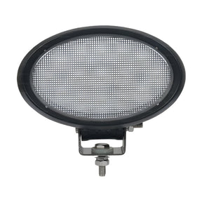 The oval LED Work Light with a black casing and mounting bracket, labeled "Sparex" from Massey Tractor Parts, delivers a powerful 4500 Lumens output for enhanced visibility. It is identified by the Sparex Part No.S.151852 and operates within a voltage range of 10-30V with Interference Class 5.