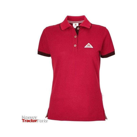 Ladies Red Polo - X993321803-Fendt-Clothing,Men & Women Shirt & Polo,Merchandise,On Sale,Polo Shirt,T-Shirts & Polos,Women,workwear