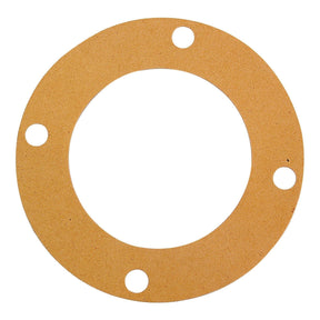 The Sparex Layshaft Housing Gasket (Sparex Part No. S.41508) for Massey Ferguson tractors is circular and features four evenly spaced holes near the edge, made of brown material.