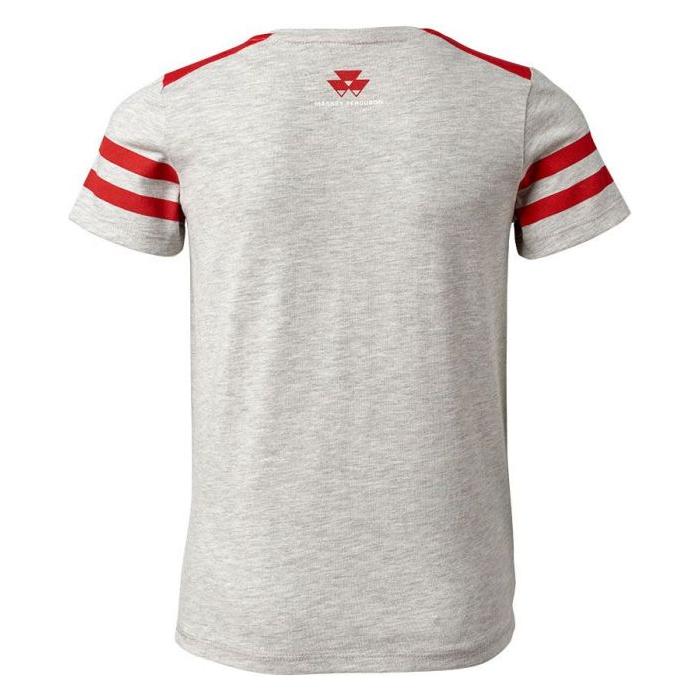Massey Ferguson Kids Light Grey Tractor Print T-Shirt | X993322010