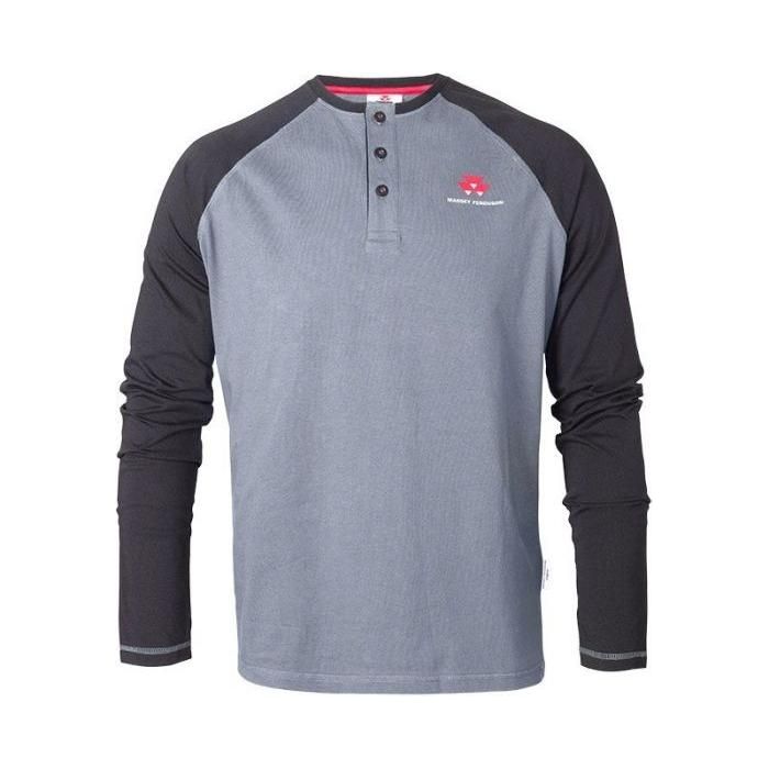 *SPECIAL PRICE* - Massey Ferguson Longsleeve Raglan T-Shirt Black Grey | X993311904500