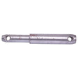 A metal rod known as the Lower Link Weld On Implement Mounting Pin 22 - 28x207mm Cat. 1/2 (Sparex Part No.S.209) from Sparex, featuring an overall length with two holes at each end and a cylindrical section in the middle.