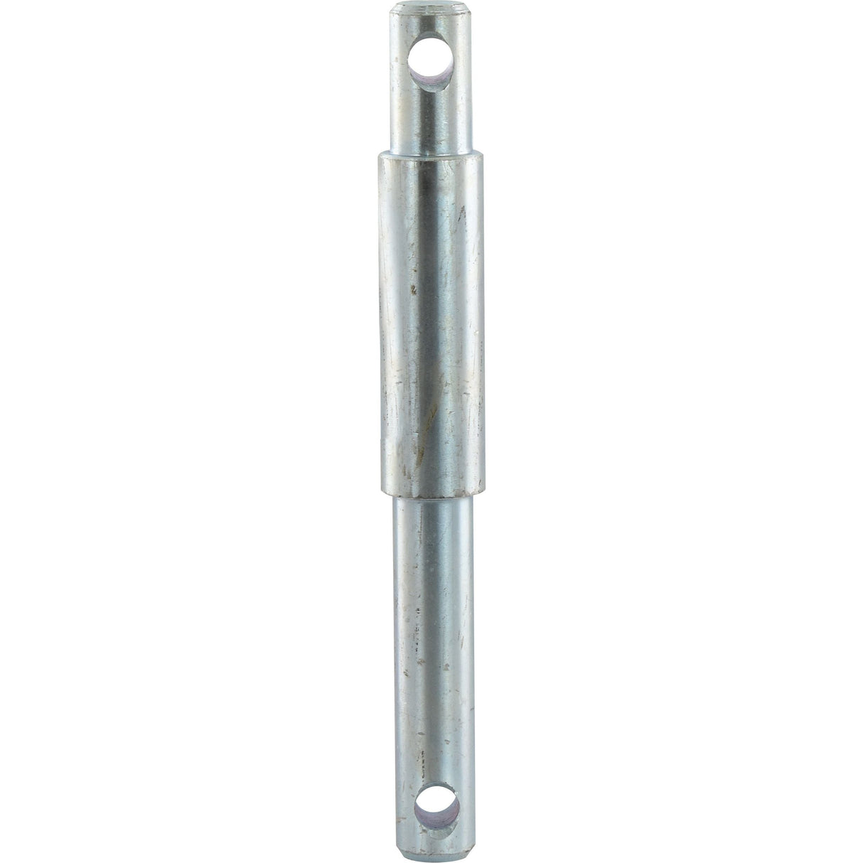 The lower link pin - Dual category 22 - 28 - 22mm Cat.1/2 (Sparex Part No.S.11874) by Sparex is a metal rod featuring two holes—one on each end—and a thicker central section.