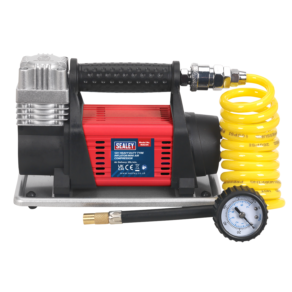 Tyre Inflator/Mini Air Compressor 12V Heavy-Duty - MAC04 - Farming Parts