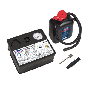 Tyre Inflator 12V & Emergency Puncture Sealant Kit - MAC10S - Farming Parts