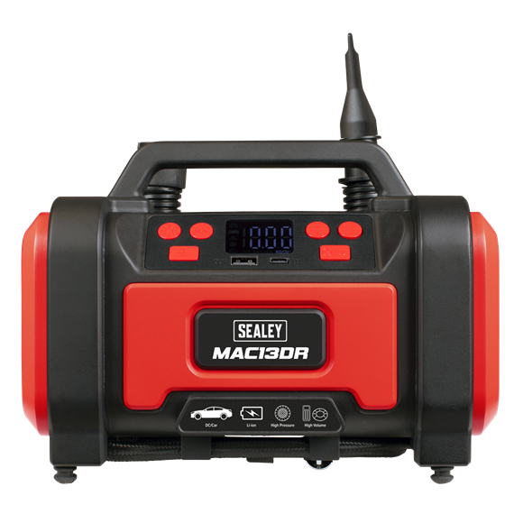 Rechargeable Tyre Inflator & High Volume Air Pump 12V - SE-MAC13DR