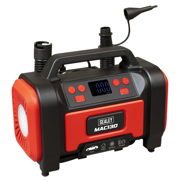 Tyre Inflator & High-Volume Air Pump 12V/230V AC - SE-MAC13D