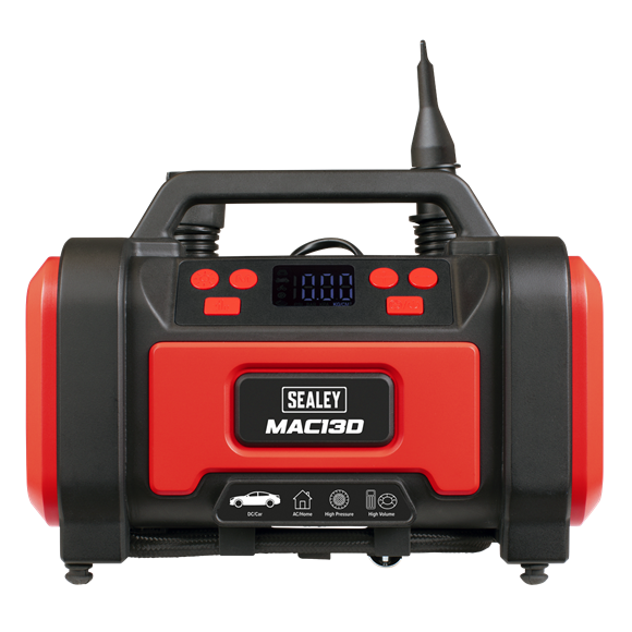 Tyre Inflator & High-Volume Air Pump 12V/230V AC - SE-MAC13D