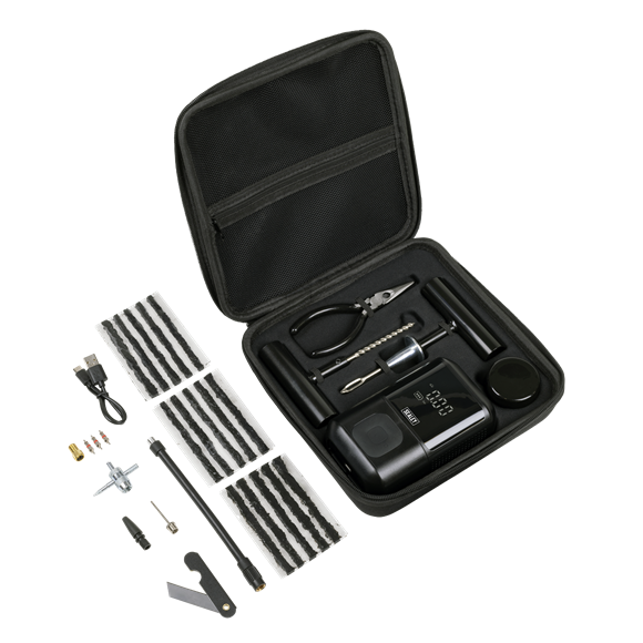 Temporary Puncture Repair Kit & Rechargeable Tyre Inflator - SE-MAC24