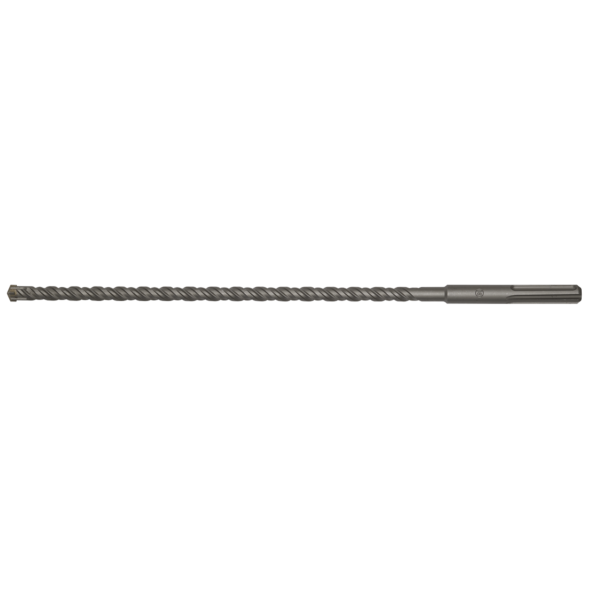 The Sealey SDS MAX Drill Bit Ø16 x 540mm - MAX16X540 features a fully hardened shaft with a spiraled, ground design and a pointed tip, making it ideal for heavy-duty drilling tasks.