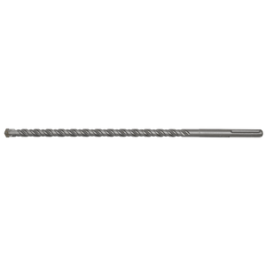 The Sealey SDS MAX Drill Bit Ø19 x S40mm - MAX19X540 is a long, metal bit with a spiral groove along its length, designed specifically for masonry or concrete drilling. This fully hardened tool ensures superior quality and efficiency in all your construction tasks.