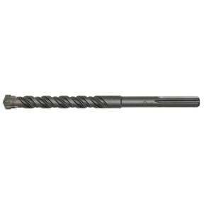 The Sealey SDS MAX Drill Bit Ø24 x 320mm - MAX24X320 features a fully hardened metal construction with fluted grooves and a pointed tip, making it perfect for heavy-duty drilling tasks and ensuring superior quality performance.