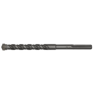 The Sealey SDS MAX Drill Bit Ø24 x 320mm - MAX24X320 features a fully hardened metal construction with fluted grooves and a pointed tip, making it perfect for heavy-duty drilling tasks and ensuring superior quality performance.