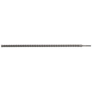 The Sealey SDS MAX Drill Bit Ø40 x 1320mm - MAX40X1320, crafted from high-quality metal and featuring a spiral design for efficient drilling, ensures precision and durability.