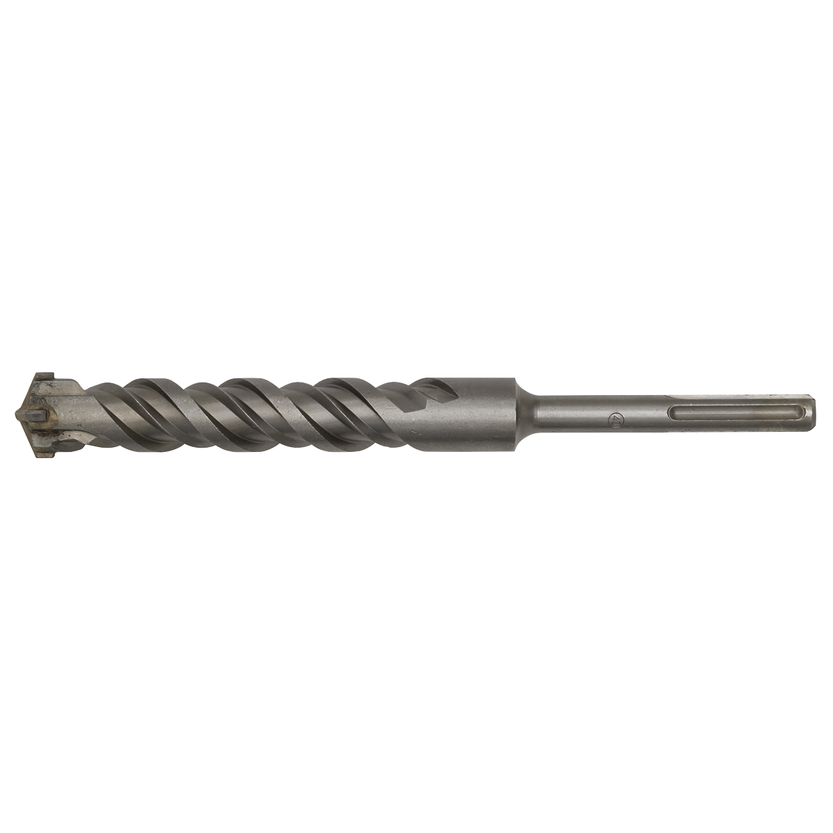 Image of the Sealey SDS MAX Drill Bit Ø40 x 370mm - MAX40X370, featuring a fully hardened metal construction with a spiral design and a pointed end.