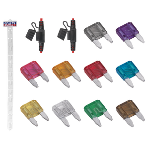 Sealey | Clip Strip Deal - Automotive Mini Blade Fuses & Holders - MBFSET