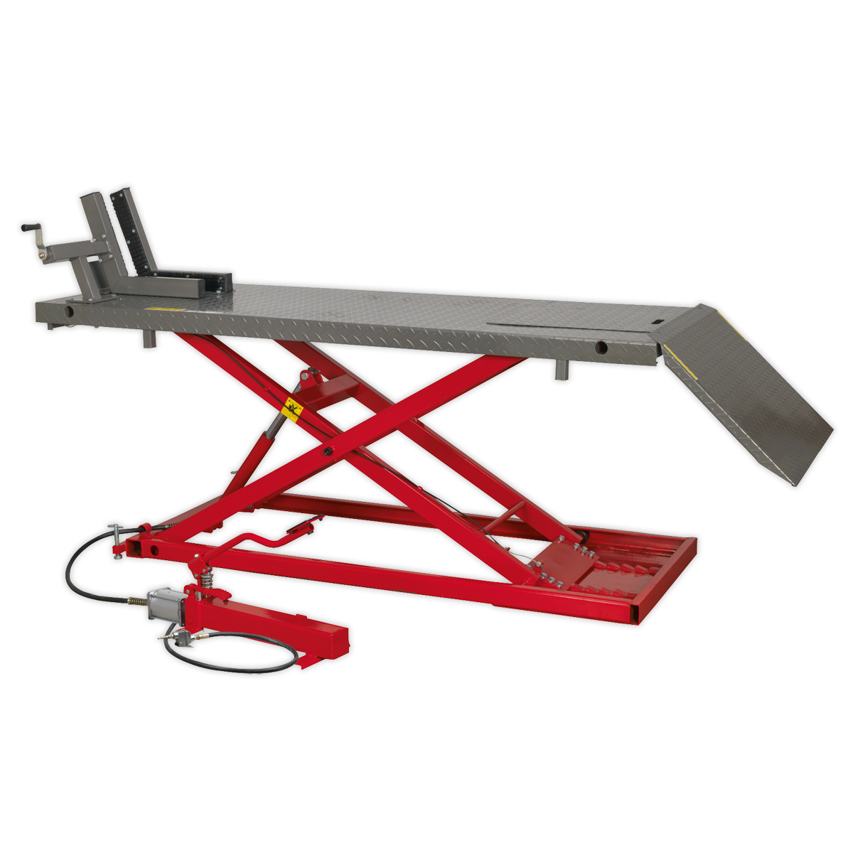 Motorcycle Lift 680kg Capacity Heavy-Duty Air/Hydraulic - MC680A - Farming Parts