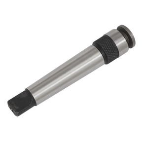 The Sealey Magnetic Drill Tapping Chuck M16 - MDTCM16, designed to complement Heavy-Duty Magnetic Drilling Machines, features a cylindrical body, knurled grip, and square-tipped end.