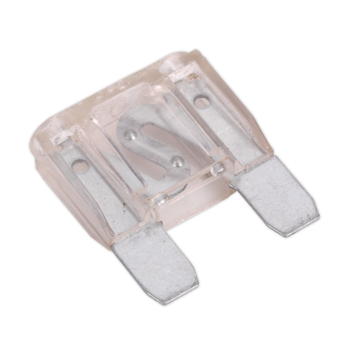 Sealey's Automotive MAXI Blade Fuse 80A (Pack of 10, MF8010) features metal prongs and a transparent plastic housing.