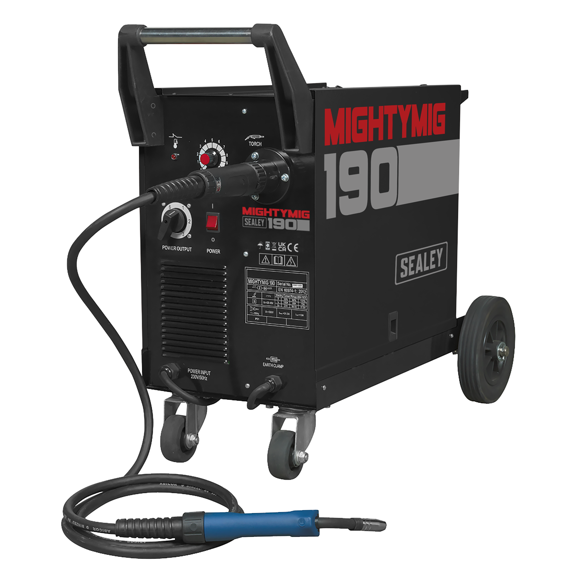 Professional Gas/No-Gas MIG Welder 190A with Euro Torch - MIGHTYMIG190 - Farming Parts