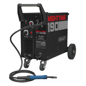 Professional Gas/No-Gas MIG Welder 190A with Euro Torch - MIGHTYMIG190 - Farming Parts