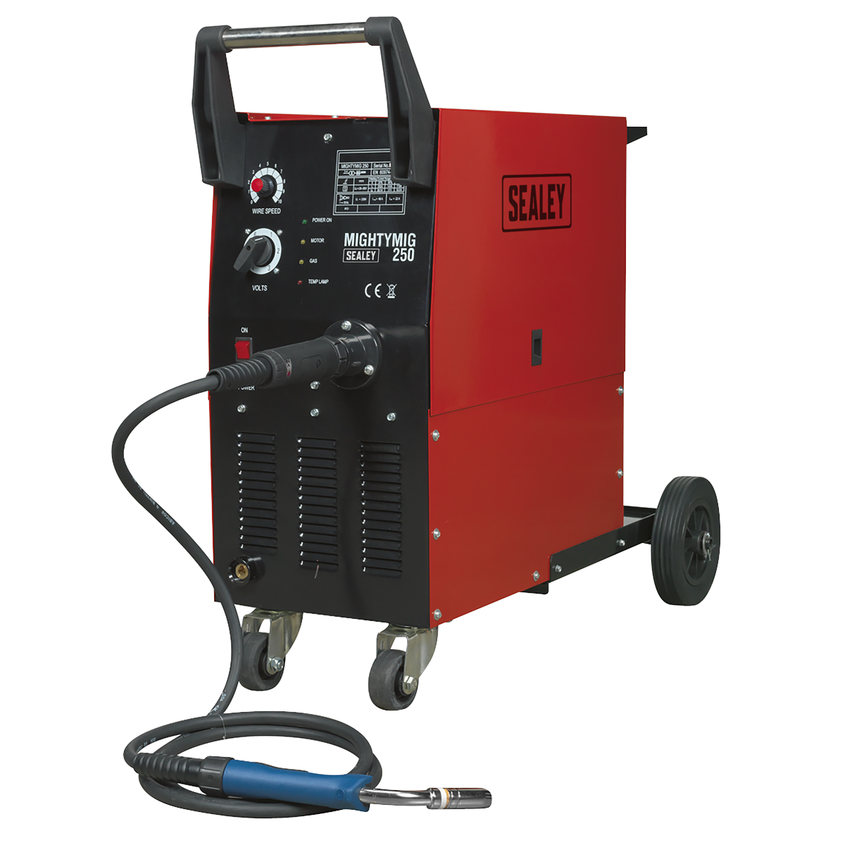 Professional Gas/No-Gas MIG Welder 250A with Euro Torch - MIGHTYMIG250 - Farming Parts