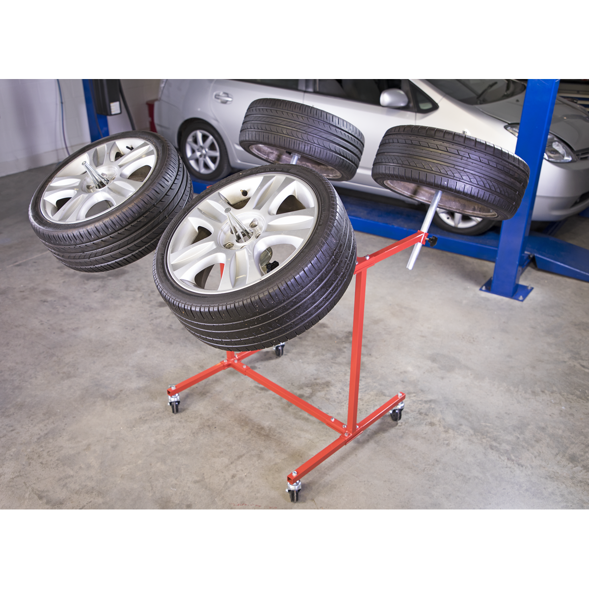 Alloy Wheel Painting/Repair Stand - 4 Wheel Capacity - MK71 - Farming Parts