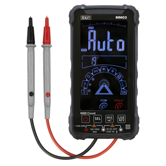 Touchscreen Rechargeable Auto-Ranging Digital Smart Multimeter 10-Function - SE-MM03