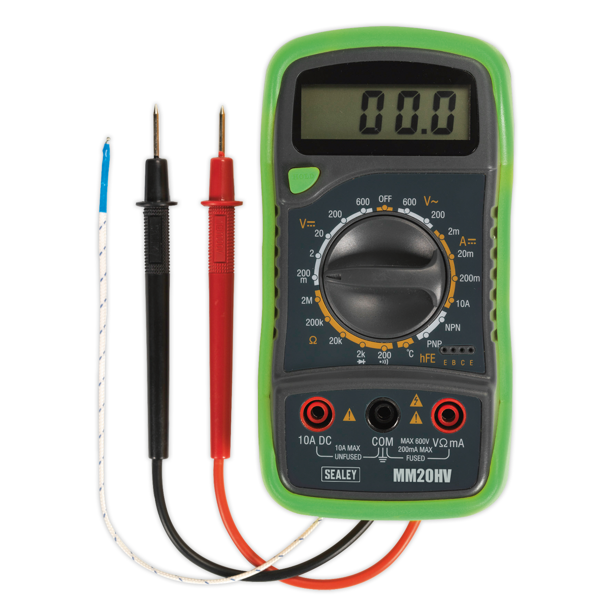 Digital Multimeter 8-Function with Thermocouple Hi-Vis - MM20HV - Farming Parts